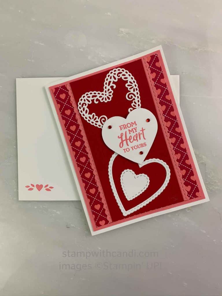 "Stitched Be Mine, Stampin' Up!, Candi Suriano"