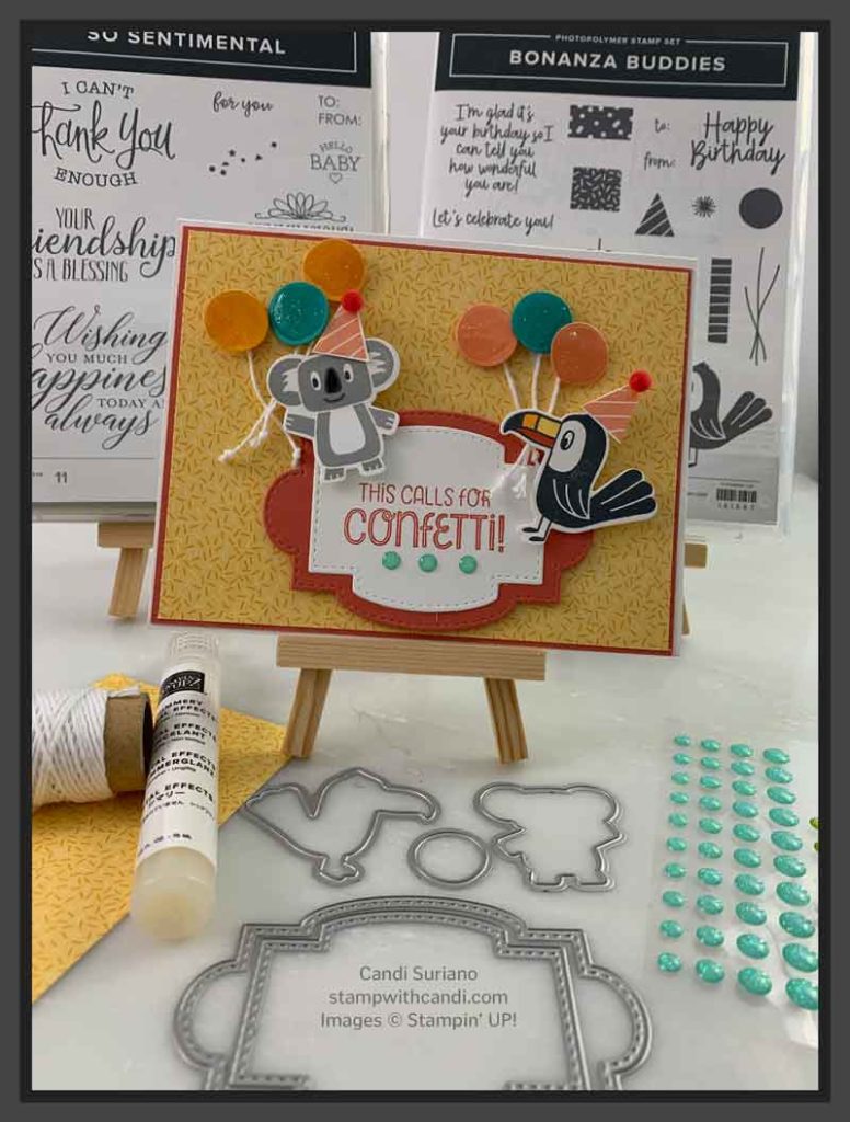 'So Sentimental, Birthday Bonanza, Bonanza Buddies, Stampin' Up!, Candi Suriano"