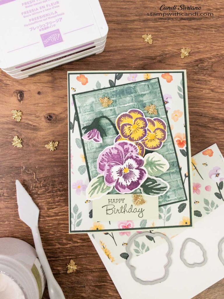 "Pansy Patch, Embossing Paste, Candi Suriano, Stampin' Up!"