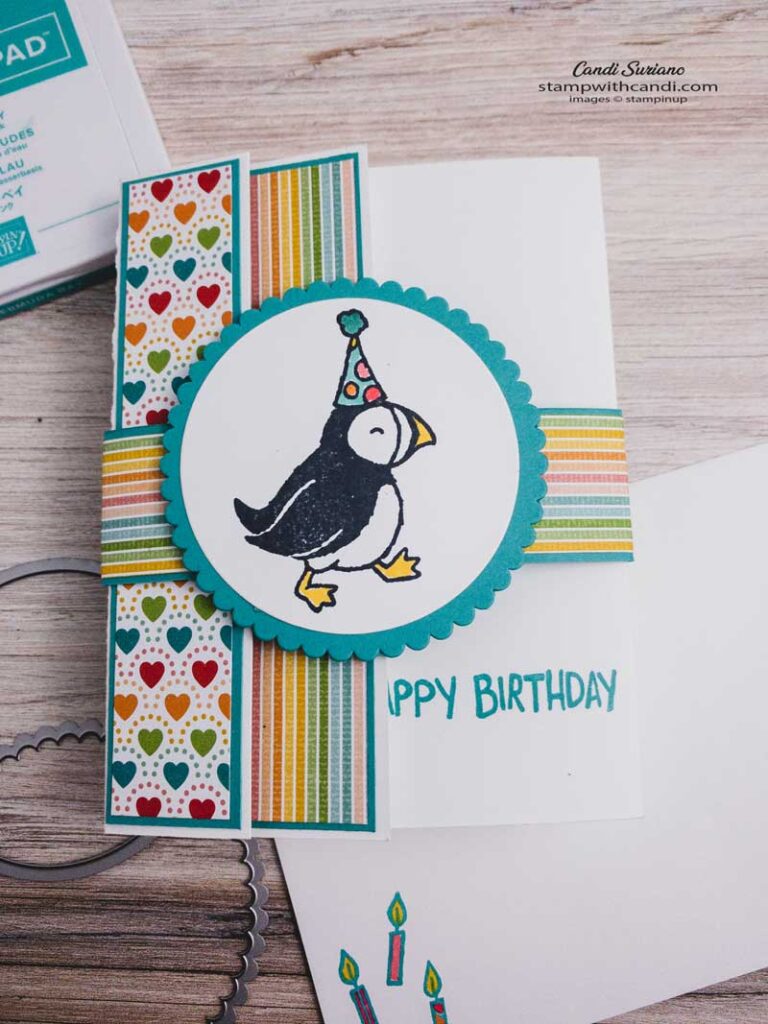 "Party Puffins Fun Fold, Candi Suriano, Stampin' Up!"