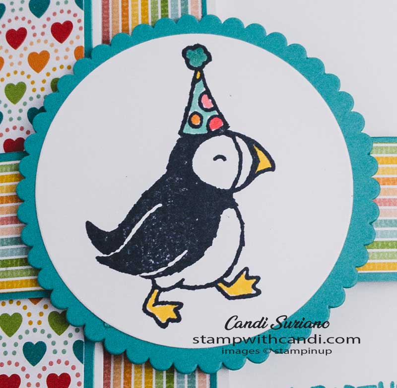 "Party Puffins Fun Fold, Candi Suriano, Stampin' Up!"