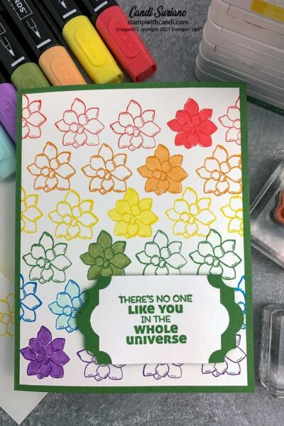 "Rainbow Flowers Flat, Candi Suriano, Stampin' Up!"