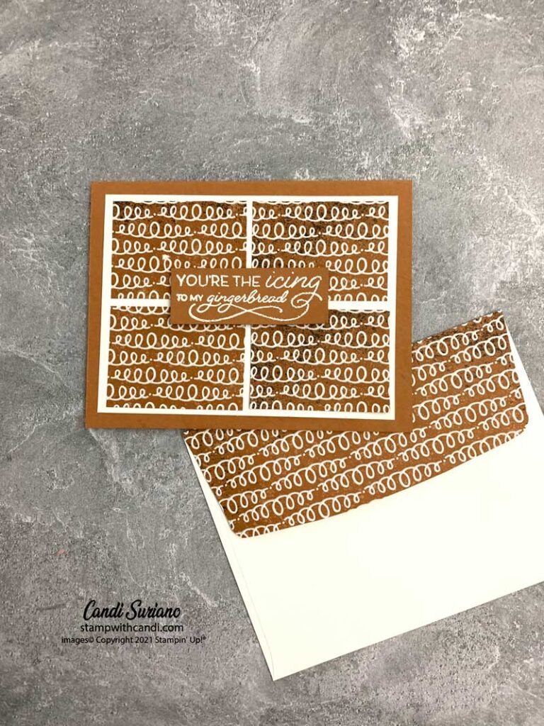 "Gingerbread Card & Envelope, Candi Suriano, Stampin' Up!"