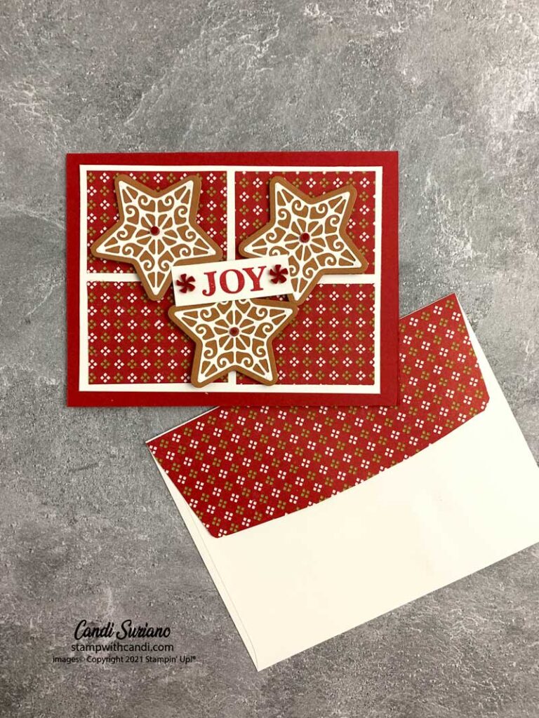 "Gingerbread & Peppermint Envelope1, Candi Suriano, Stampin' Up!"