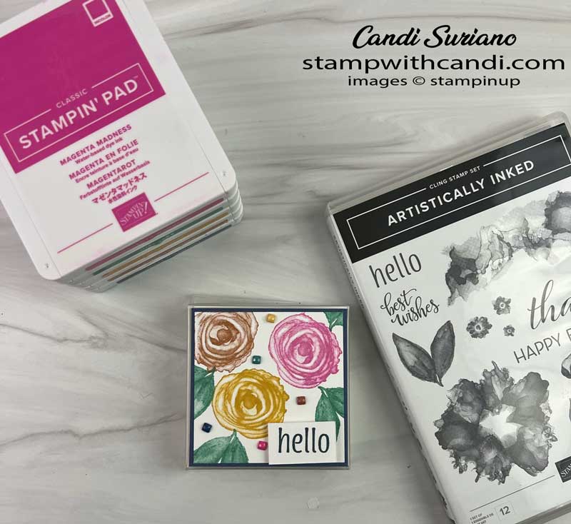 "Artistically Inked Mini Cards Container, Candi Suriano, Stampin' Up!"