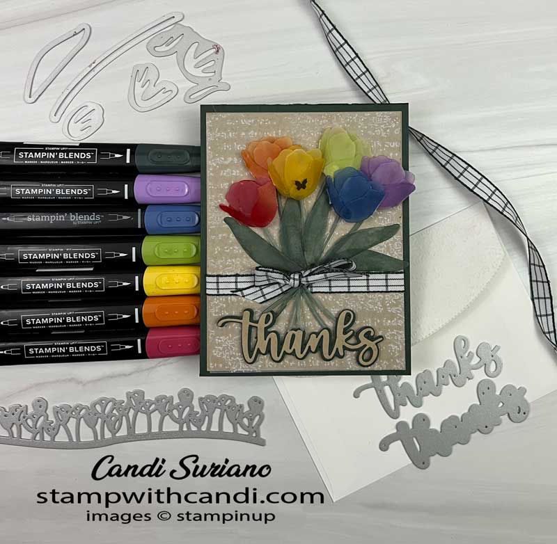 "Rainbow Tulips Flat, Candi Suriano, Stampin' Up!"