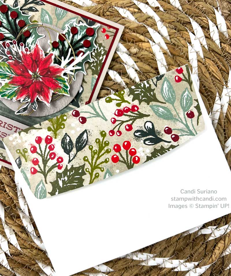 "Boughs of Holly Envelope, Candi Suriano, Stampin' Up!"